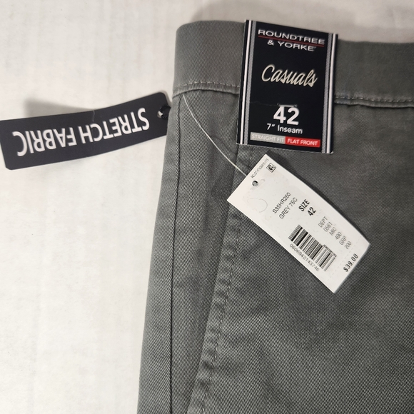 NWT Men's Roundtree &Yorke Casuals 7" Straight Fit Flat Front Shorts - Picture 2 of 6